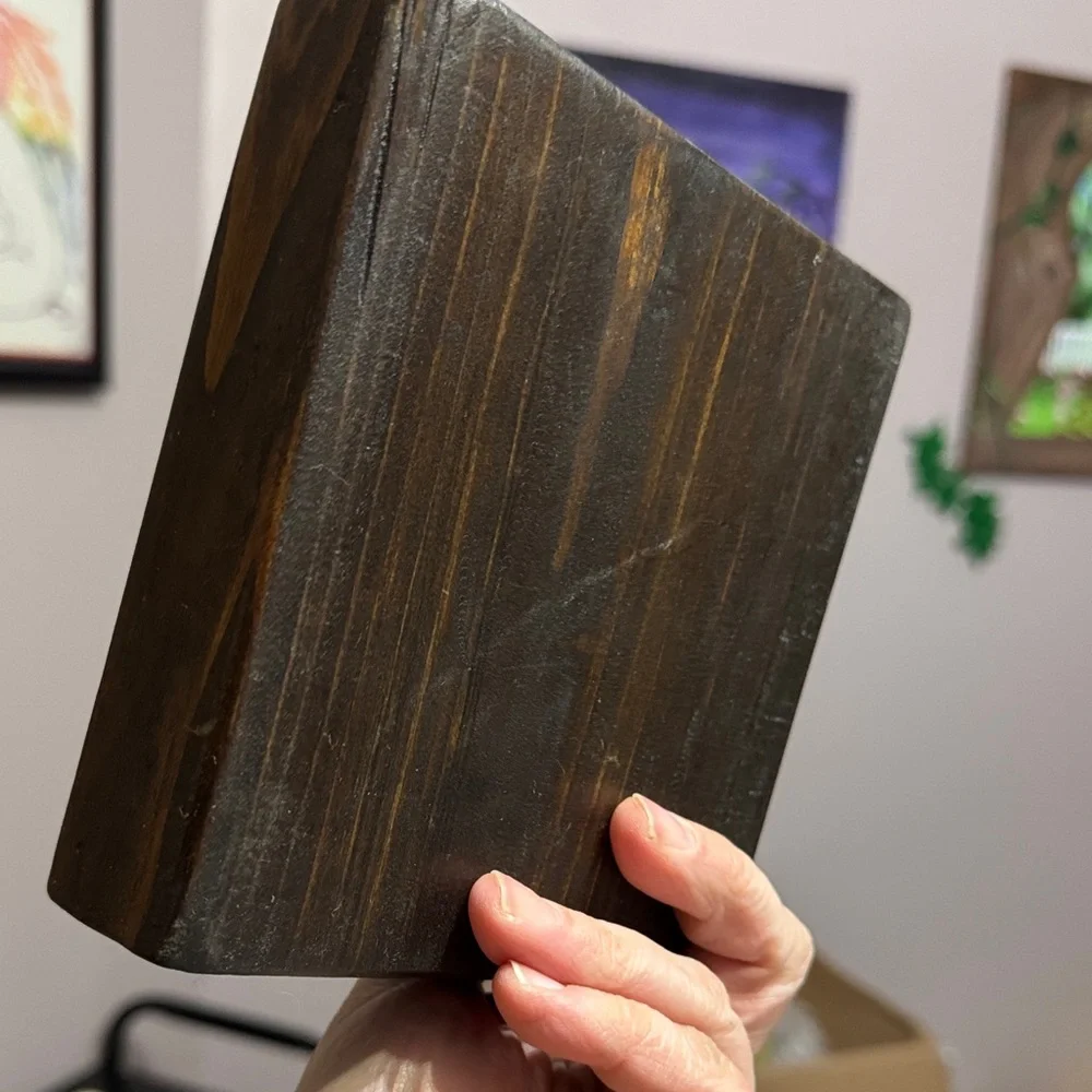 Wooden Love Sign with Orange Heart - Picture 4 of 5